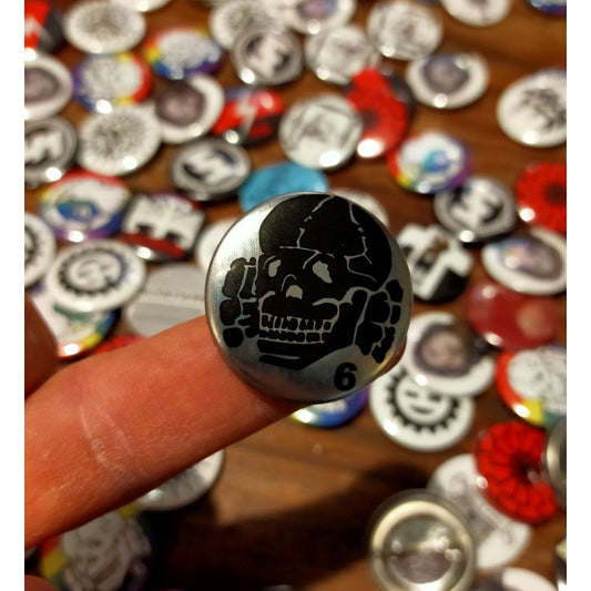 Pin Death in June Logo Black Silver